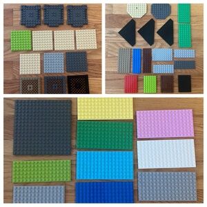 Lego 16x16, 8x16, 6x16, 6x14, 8x8 & More Base Plates Bulk Lot